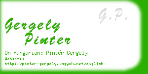 gergely pinter business card