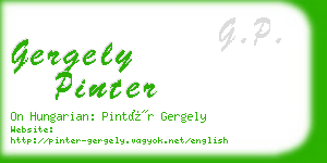 gergely pinter business card